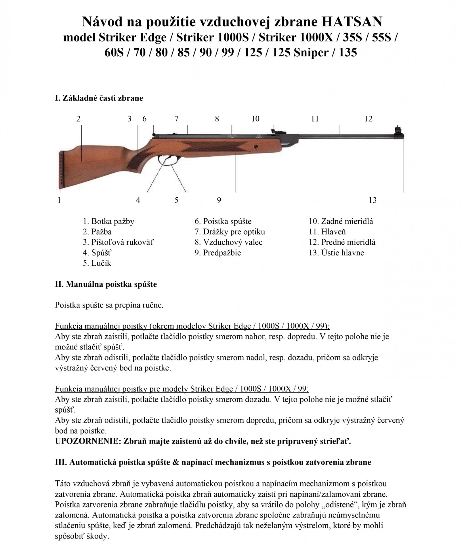 Vzduchovka Hatsan Striker 1000S, kal. 4,5mm