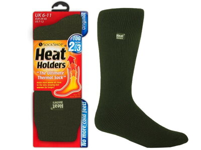 Ponožky Heat Holders - termo izolačné - zelené