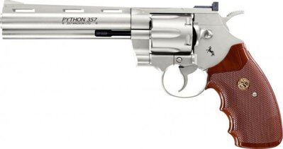 Revolver CO2 Colt Python .357 6&quot; Full Metal nickel, kal. 4,5mm BB