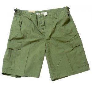 Nohavice BDU short R/S sprané MFH - oliv.zelené
