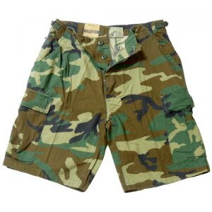 Nohavice BDU short R/S sprané MFH - woodland