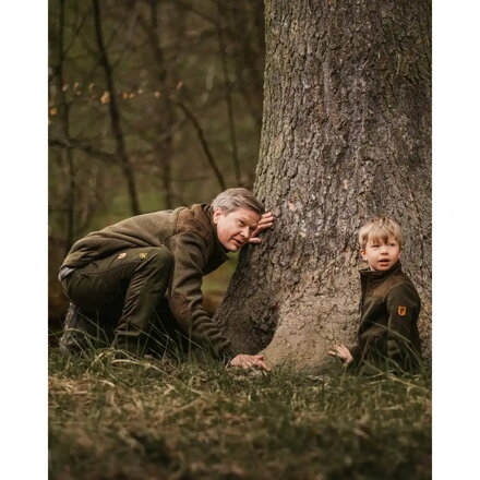 Moderná fleecová bunda zelená