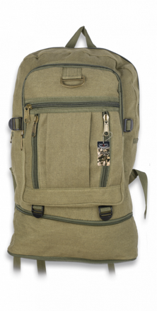 Ruksak CANVAS  35-40 litrov platený - čierny , zelený