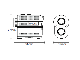 HAWKE Dialkomer LRF 400 Hunter – Rangefinder (400m) 