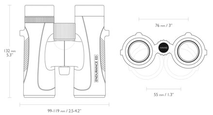 HAWKE Ďalekohľad Endurance ED 10x32 Black