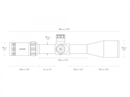 HAWKE Sidewinder 30 SF 3-12x50 (SR Pro)