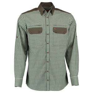 Zelená kockovaná košeľa pre poľovníka 